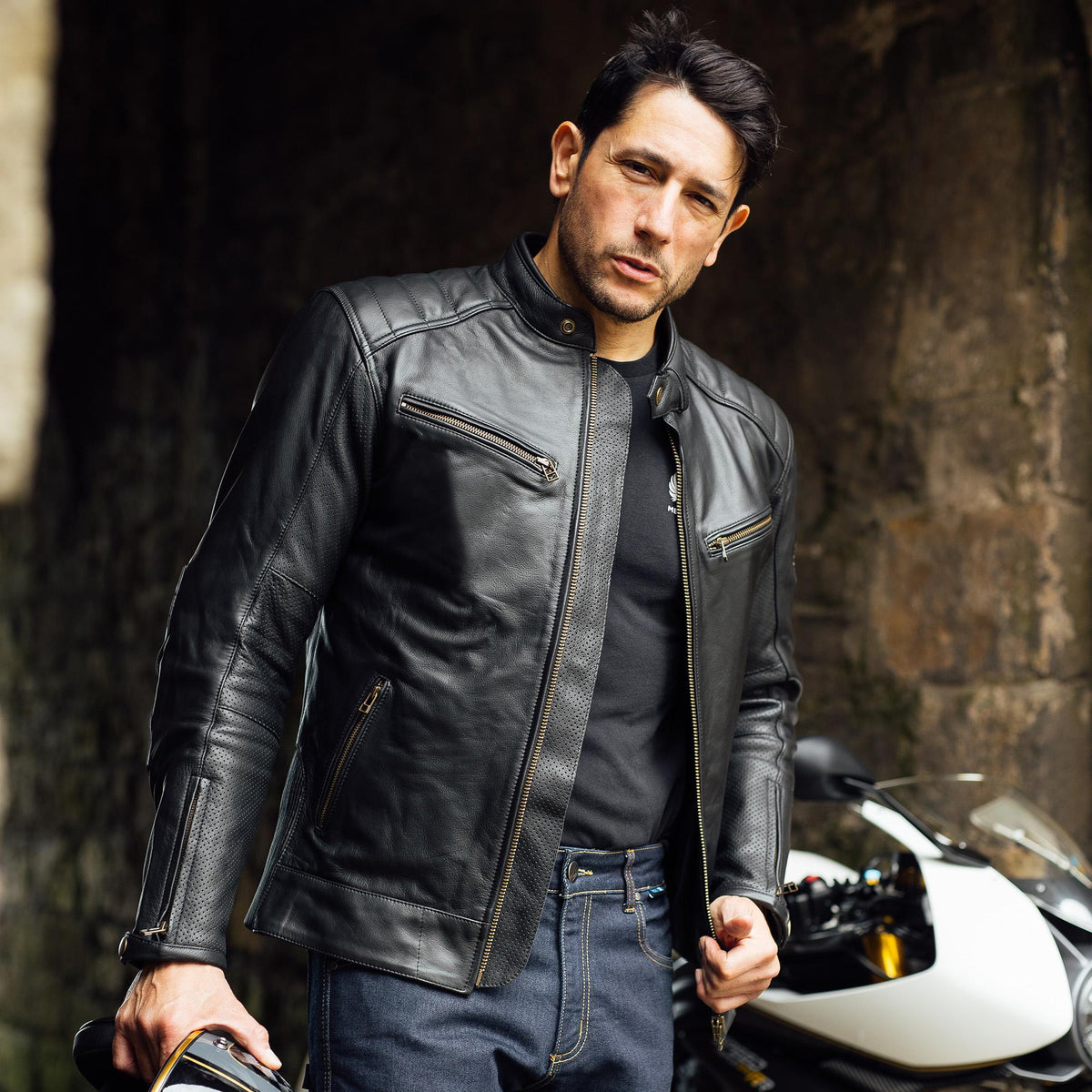Chase D30 Leather Jacket - Black