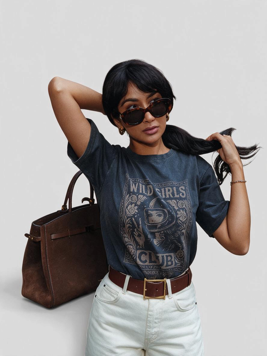 Wild Girls Club Tee - Grey
