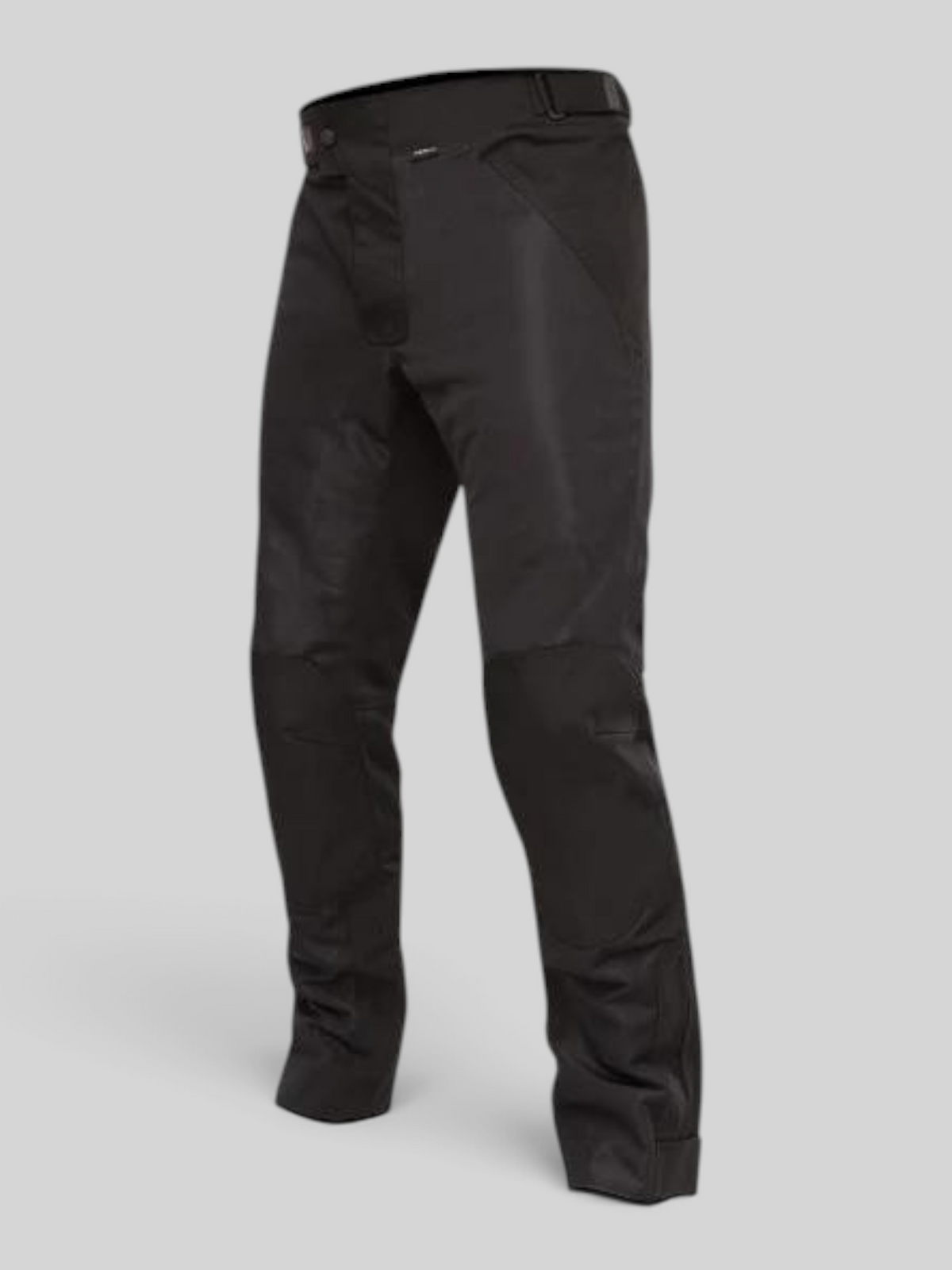 Baffle Haus Taos Air Mesh Trouser in black, featuring breathable mesh panels and reinforced knee protection.