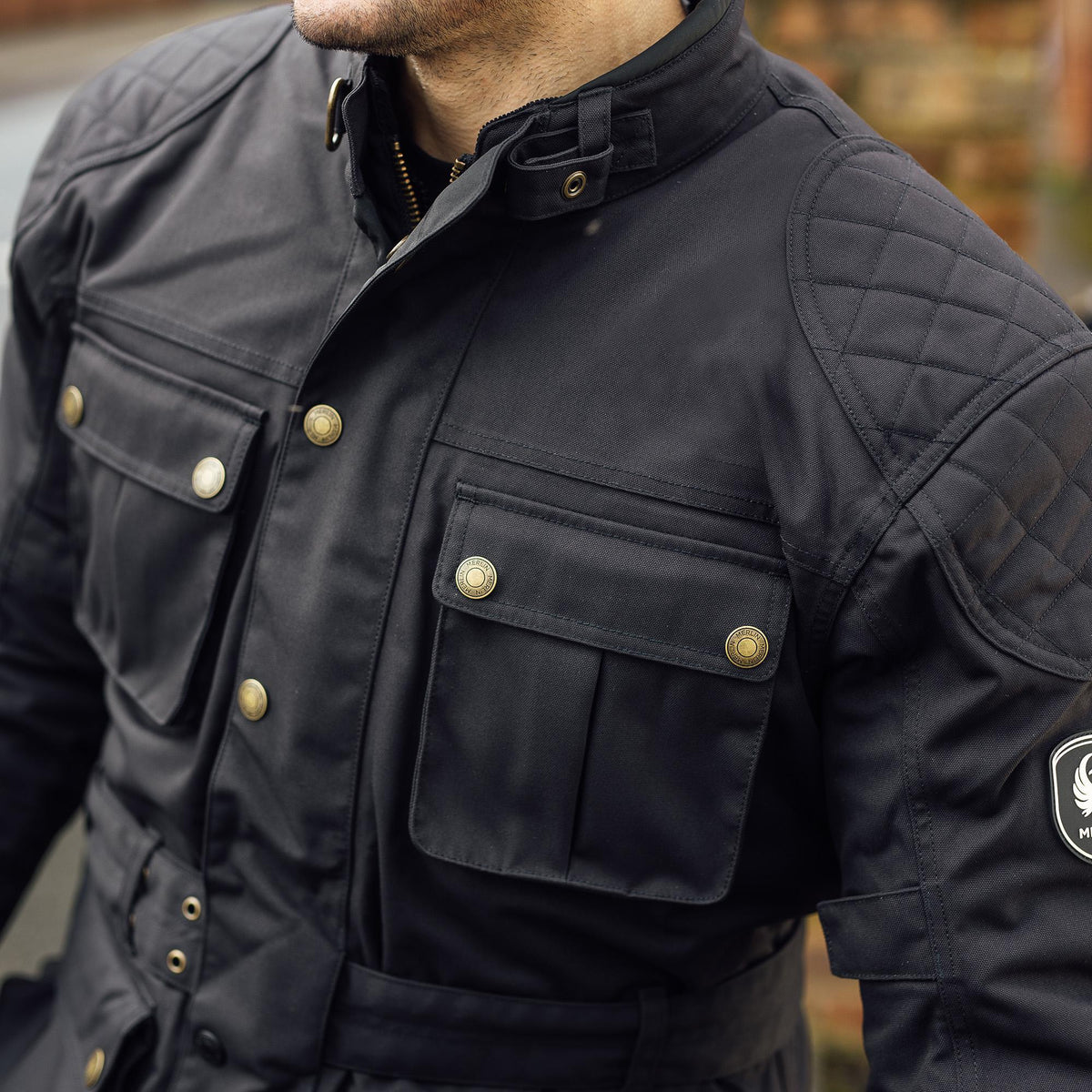 Burslem Eco Black Laminated Jacket