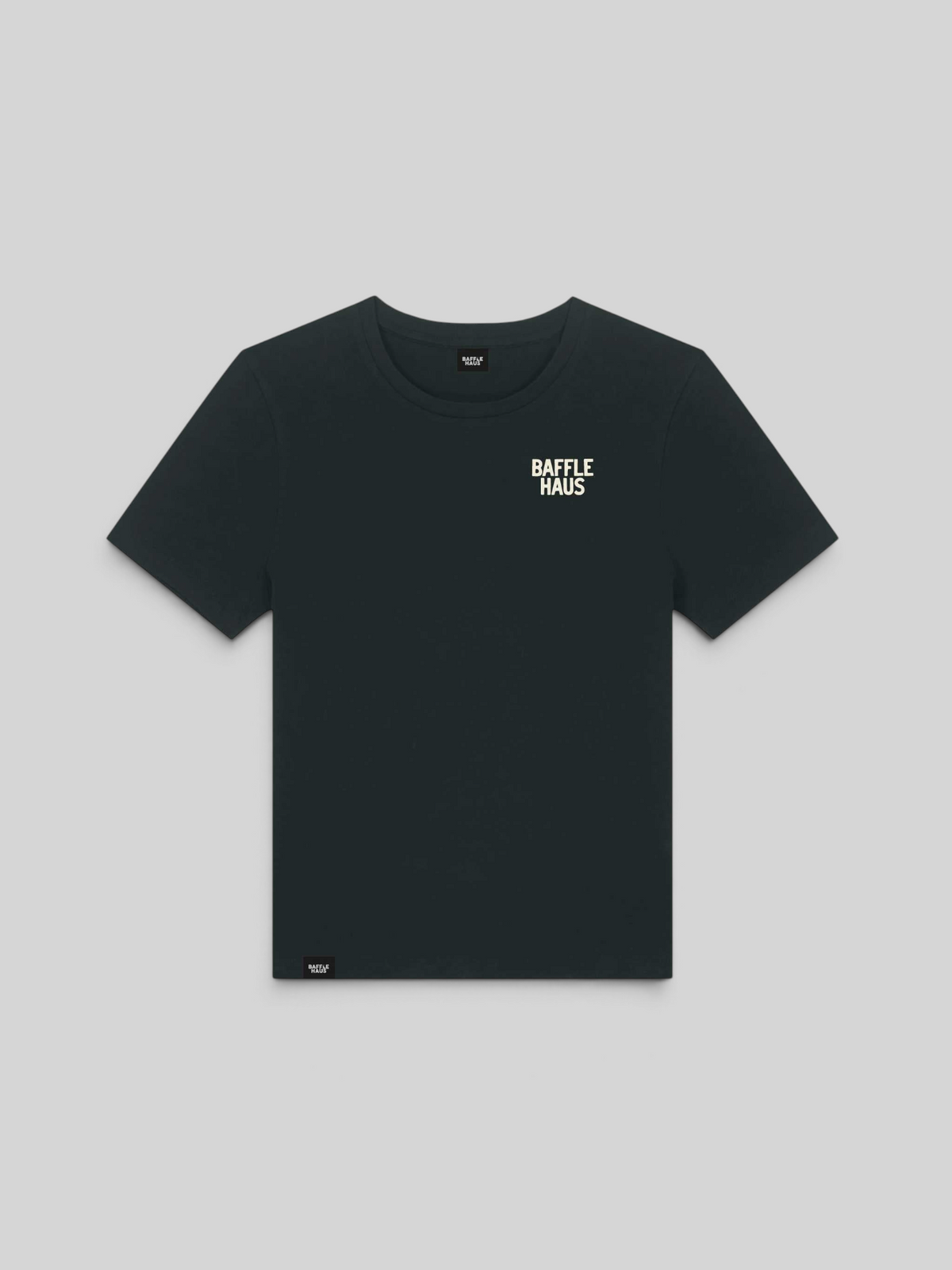 Baffle Sparky Black Tee (Female Fit)
