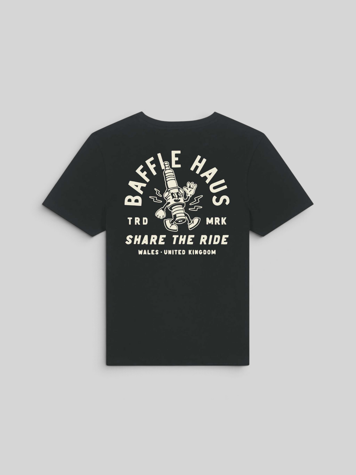 Baffle Sparky Black Tee (Female Fit)