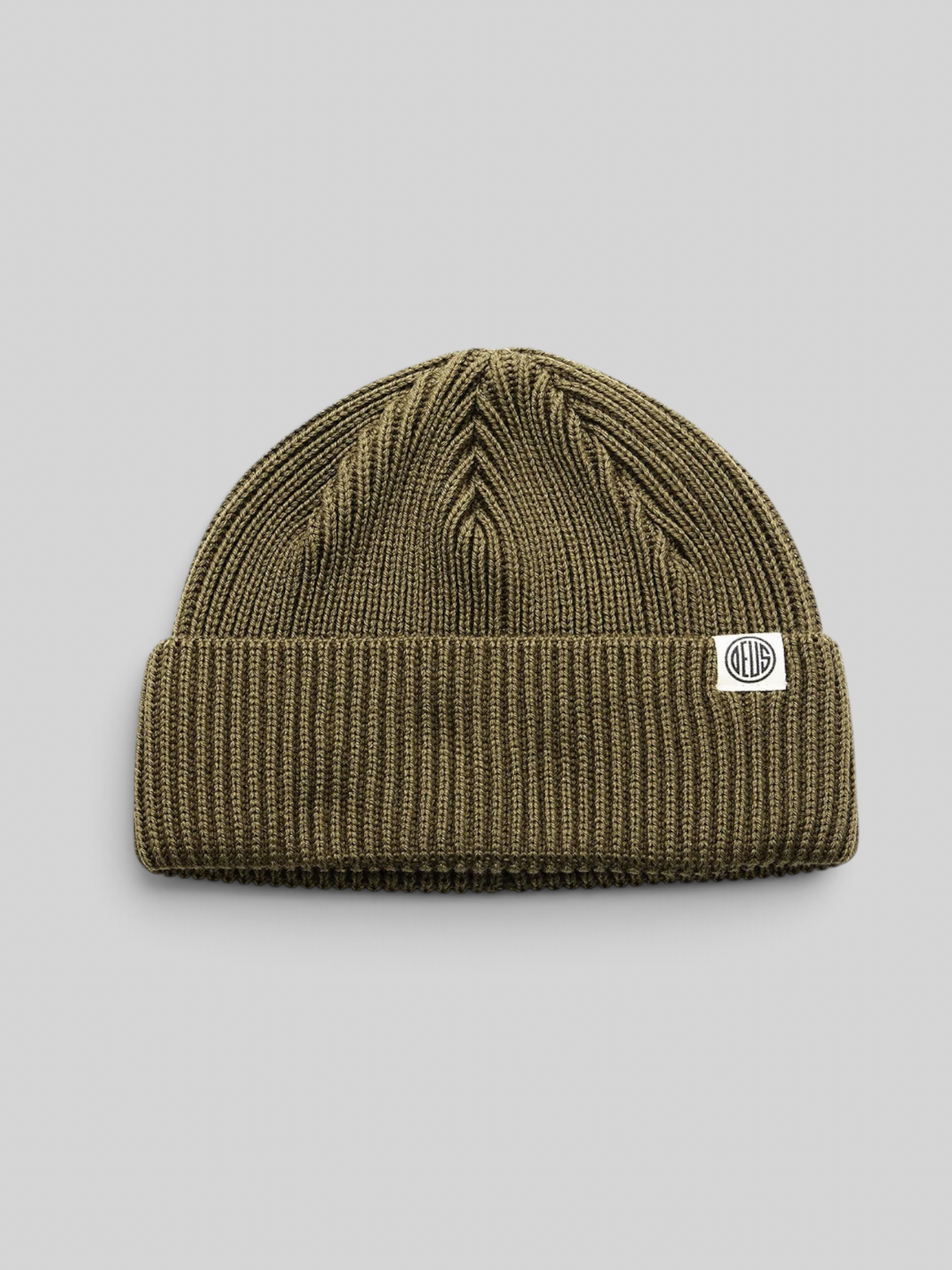Pill Merino Beanie - `Olive Green