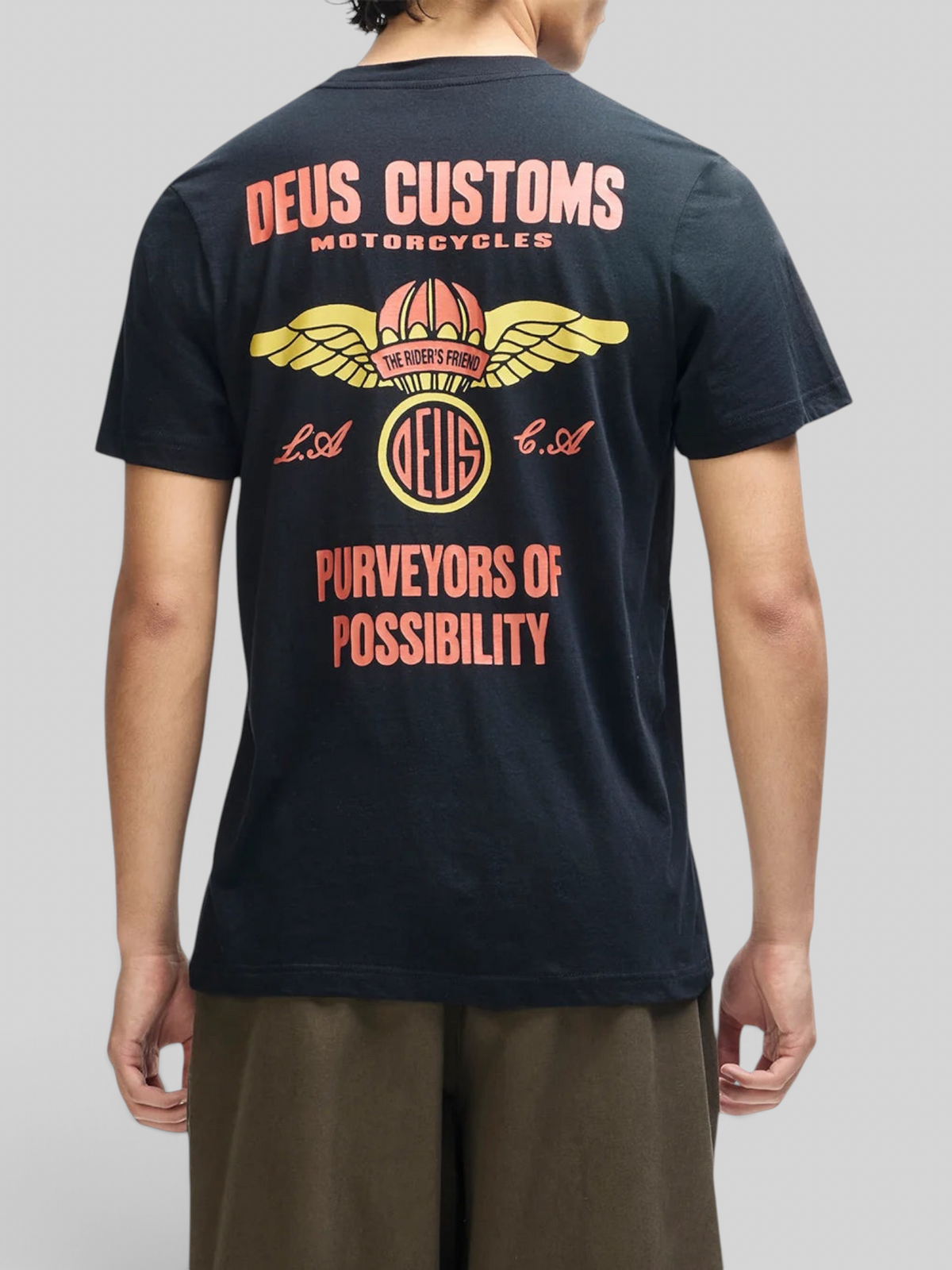 Baffle Haus black box fit organic cotton t-shirt featuring vintage-style graphic print on the back