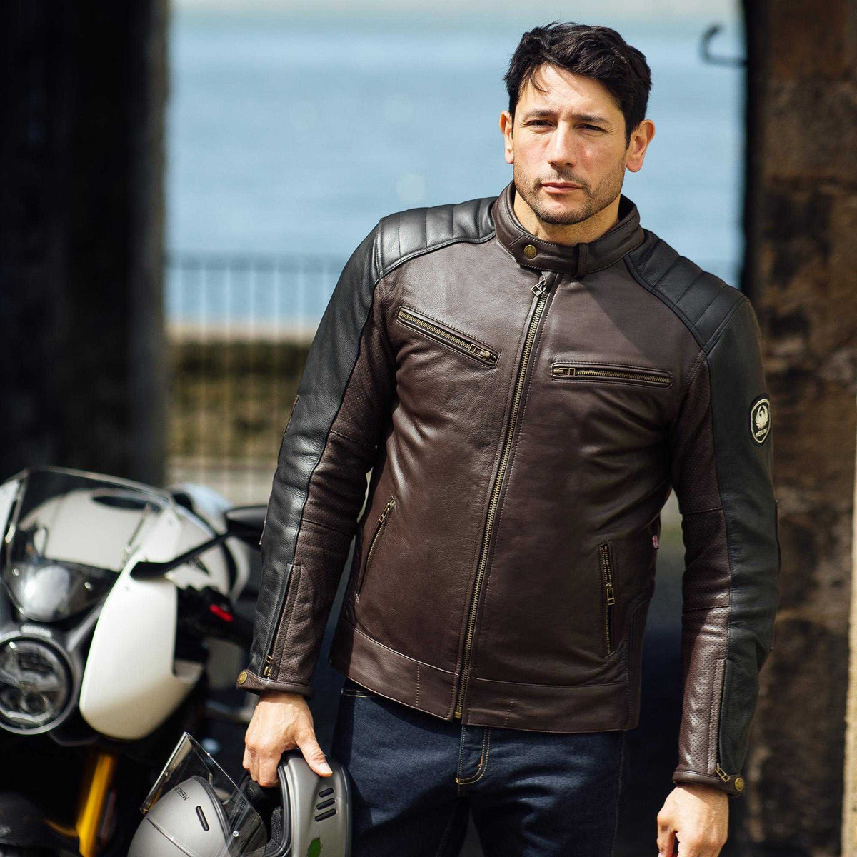 Merlin - Chase D30 Leather Jacket - Black/Brown