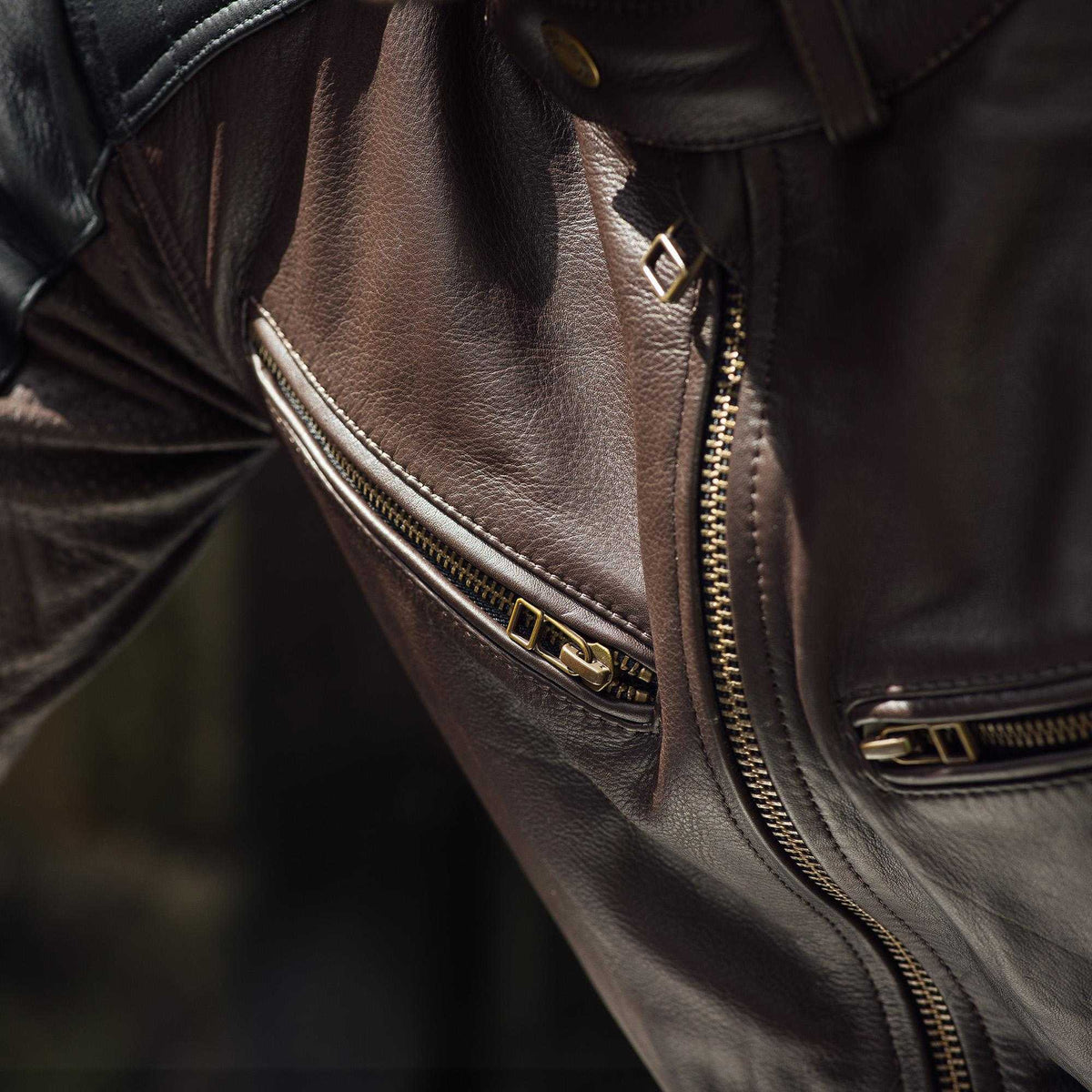 Merlin - Chase D30 Leather Jacket - Black/Brown