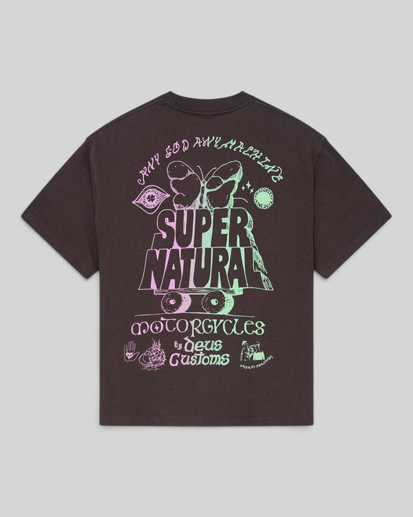 Baffle Haus Temple Torque oversized anthracite grey recycled cotton t-shirt with back graphic print