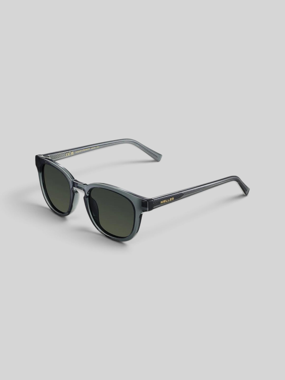 Baffle Haus Banna sunglasses in fossil olive with a square bio-based frame and polarized UV400 lenses.