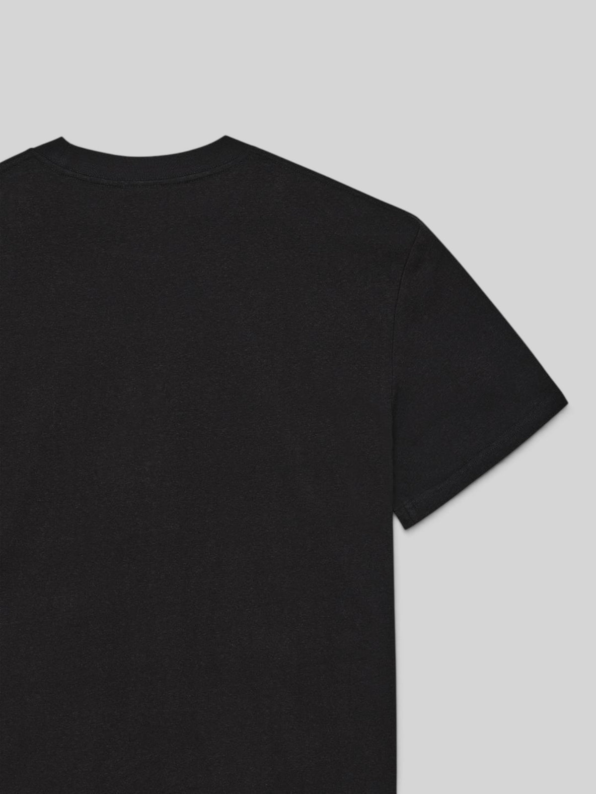 Baffle Haus Yesyes Tee in black, a box fit short sleeve t-shirt made from recycled cotton and nylon jersey.