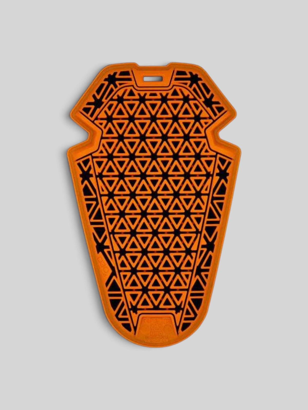 Baffle Haus D3O Ghost flexible orange and black impact protection armour for motorcycle elbow or knee pads.