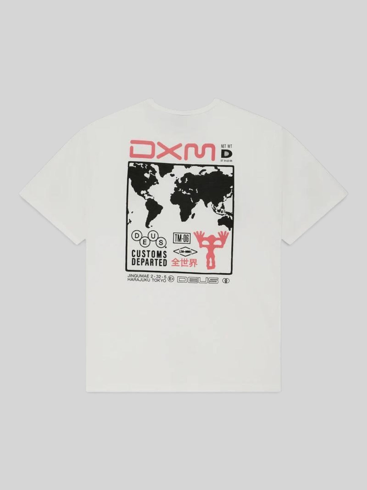 Baffle Haus Departed loose fit vintage white cotton blend t-shirt with graphic print on back