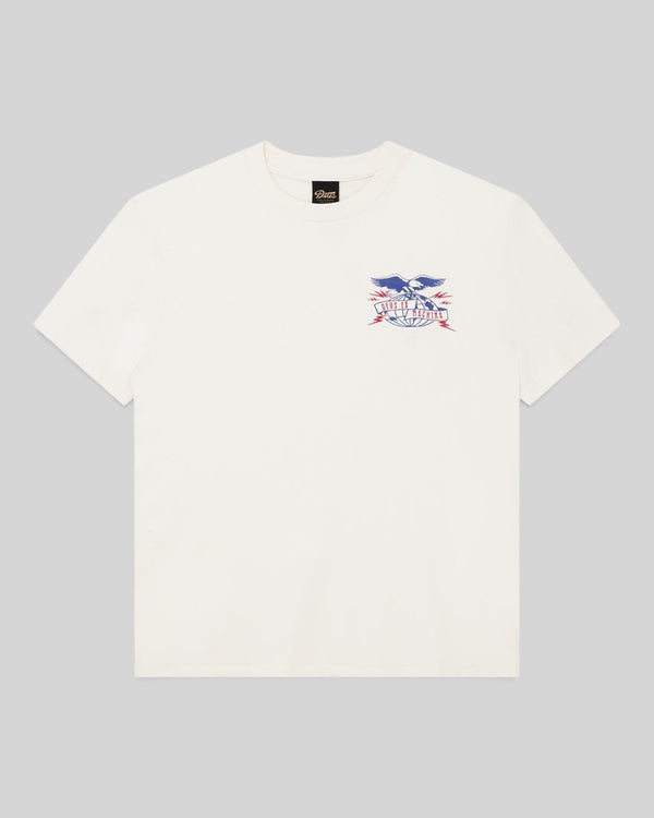 Baffle Haus Claw-Some Whizz box fit t-shirt in dirty white with graphic eagle chest print