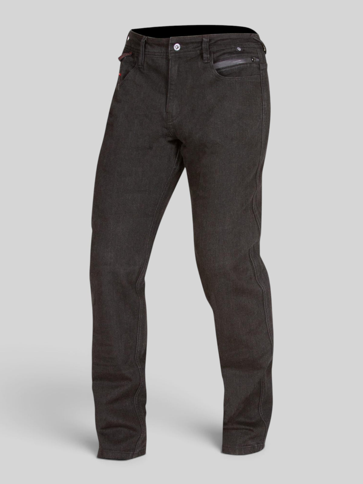 Baffle Haus Merlin Rivington AAA black motorcycle jeans with stretch cotton and D3O impact protection.