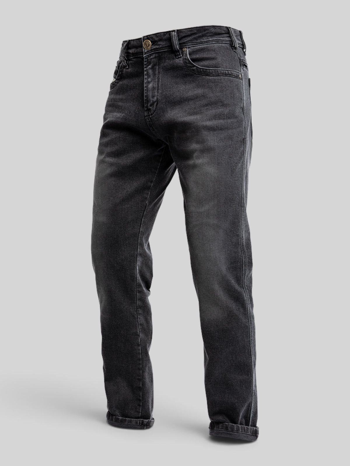 Baffle Haus Taylor black monolayer motorcycle jeans with straight fit and protective XTM-Fiber denim construction