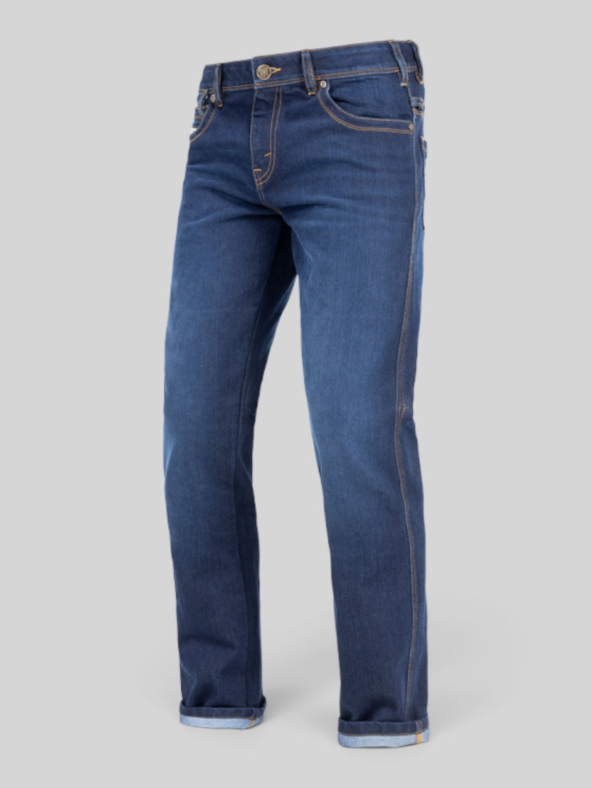 Baffle Haus Taylor dark blue motorcycle jeans with protective XTM-Fiber stretch denim and straight leg fit
