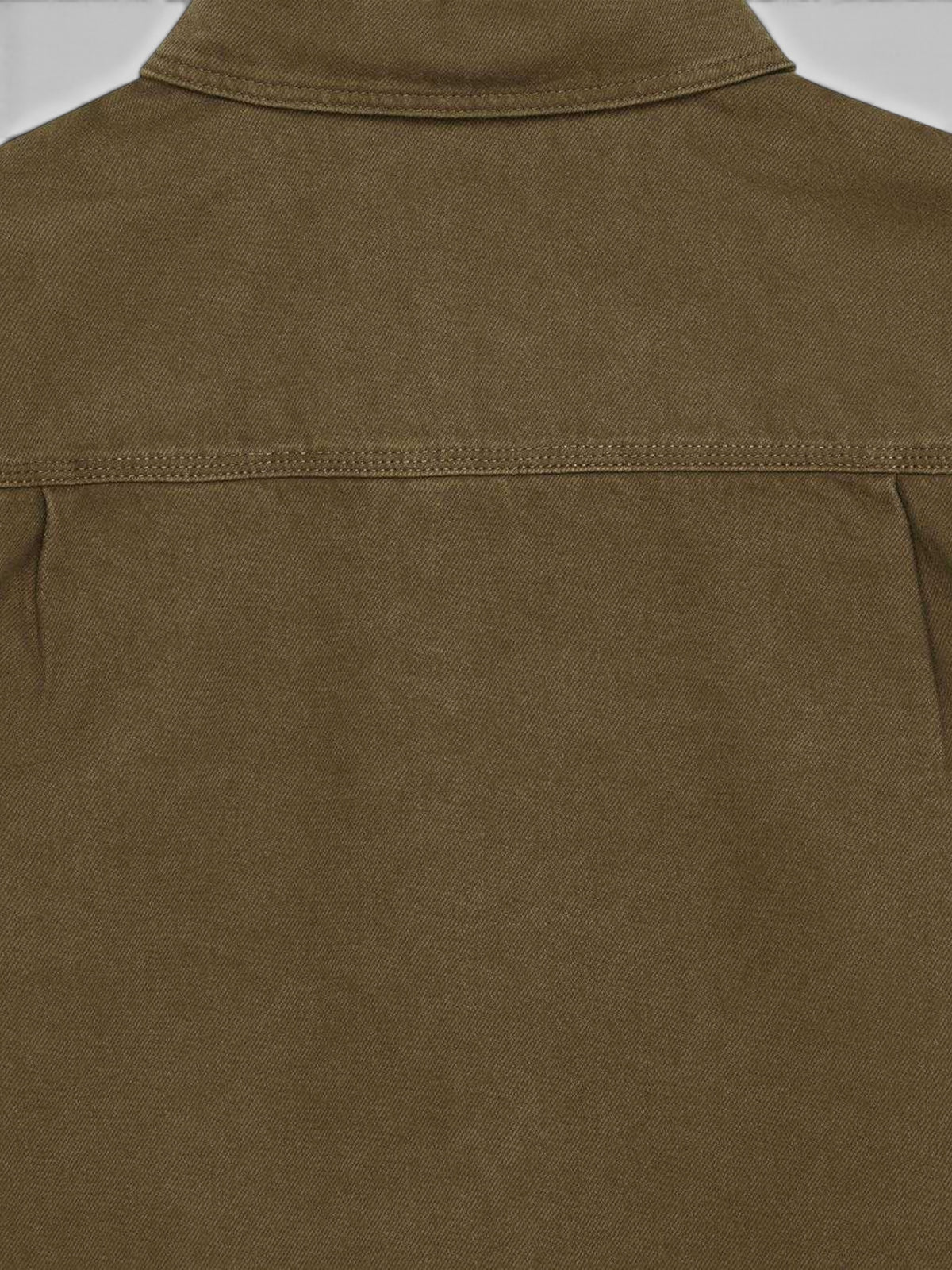 Baffle Haus Vacay Overdye Shirt in bronze brown cotton twill with a back yoke and durable stitched detailing.
